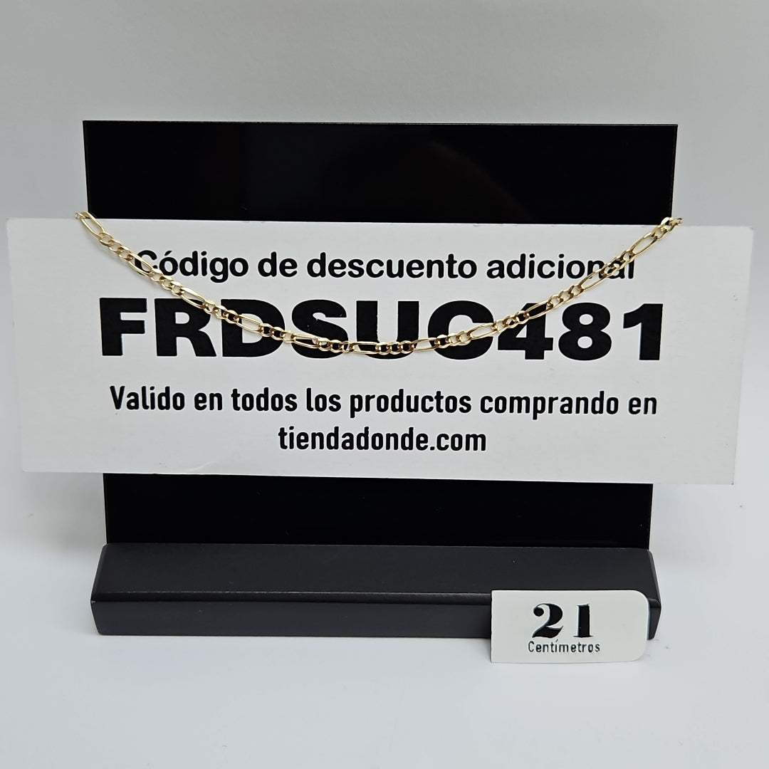 PULSERAS 3X1 ORO 14K 21 CM 2 GR (NUEVO)