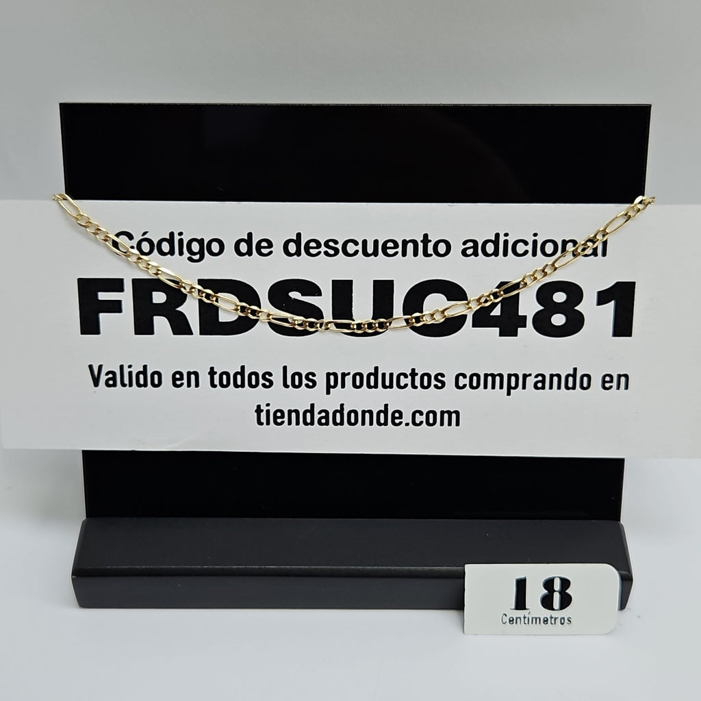 PULSERAS 3X1 ORO 14K 18 CM 1.9 GR (NUEVO)