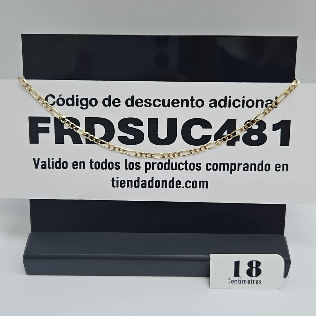 PULSERAS 3X1 ORO 14K 21 CM 1.8 GR (NUEVO)