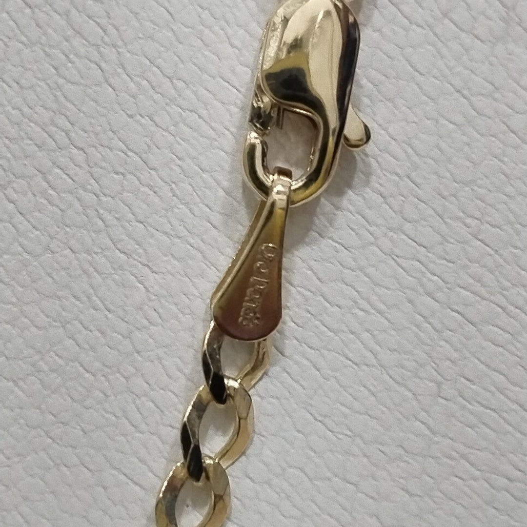CADENAS TEJIDO BARBADA ORO 14K 60 CM 5.4 GR (NUEVO)