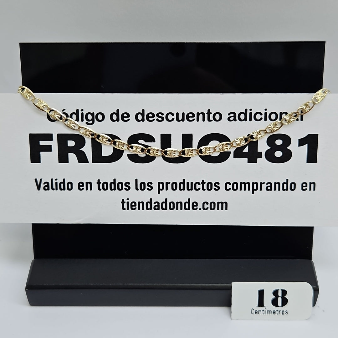 PULSERAS GUCHI ORO 14K 18 CM 2.8 GR (NUEVO)
