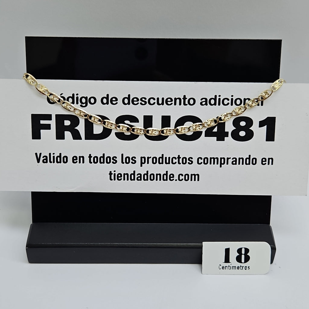 PULSERAS GUCHI ORO 14K 18 CM 2.9 GR (NUEVO)