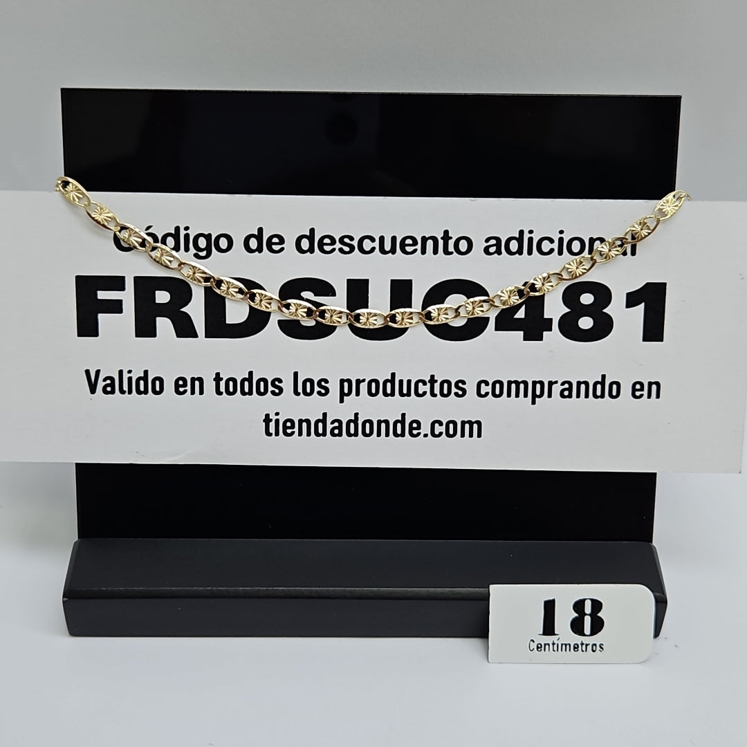 PULSERAS GUCHI ORO 14K 18 CM 2.9 GR (NUEVO)
