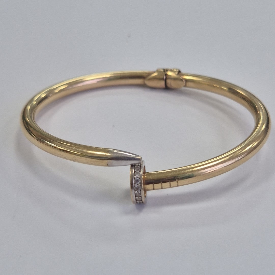 BRAZALETE ORO COMBINADO 14 K 13.1 GRMS (SEMINUEVO)