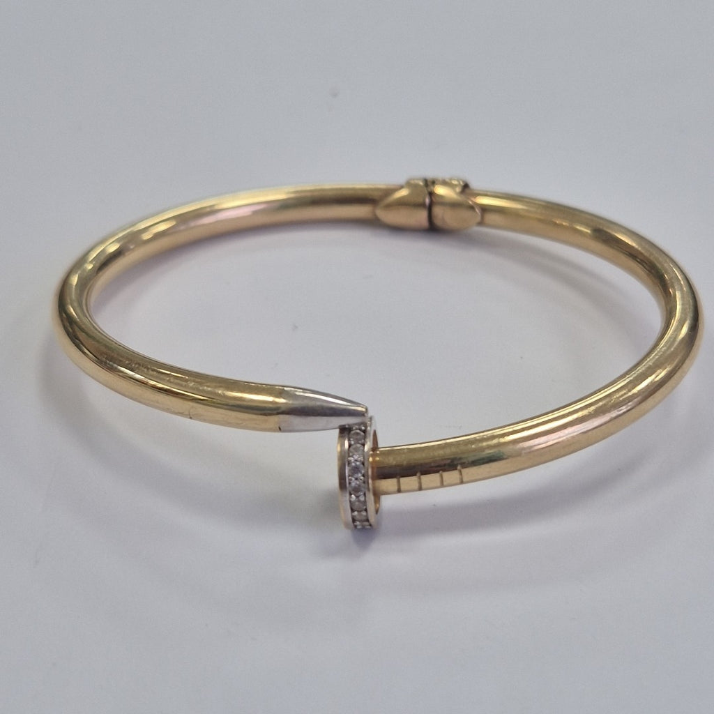 BRAZALETE ORO COMBINADO 14 K 13.1 GRMS (SEMINUEVO)