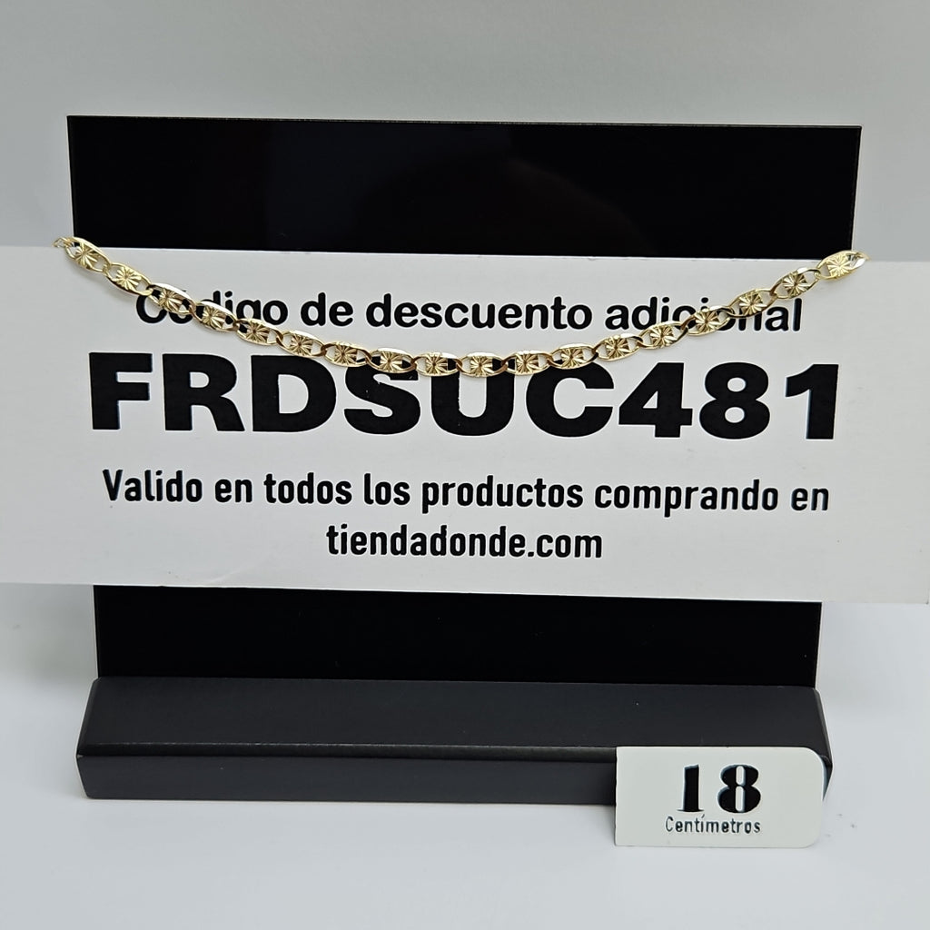 PULSERAS GUCHI ORO 14K 18 CM 2.9 GR (NUEVO)