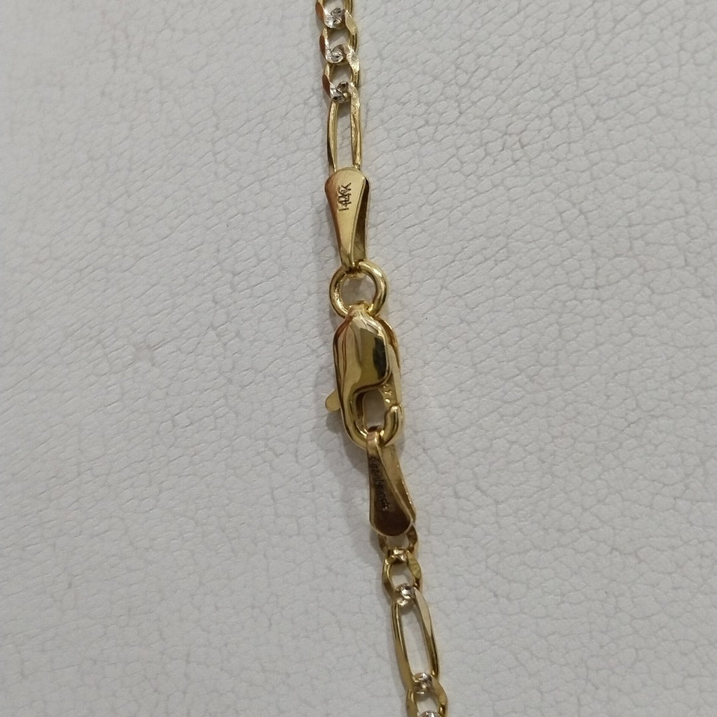 PULSERAS TEJIDO 3X1 ORO 14K 55 CM 4.6 GR (NUEVO)