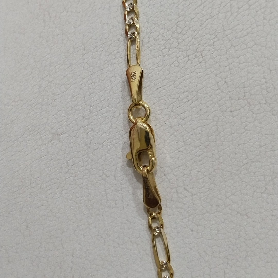 PULSERAS TEJIDO 3X1 ORO 14K 55 CM 4.6 GR (NUEVO)