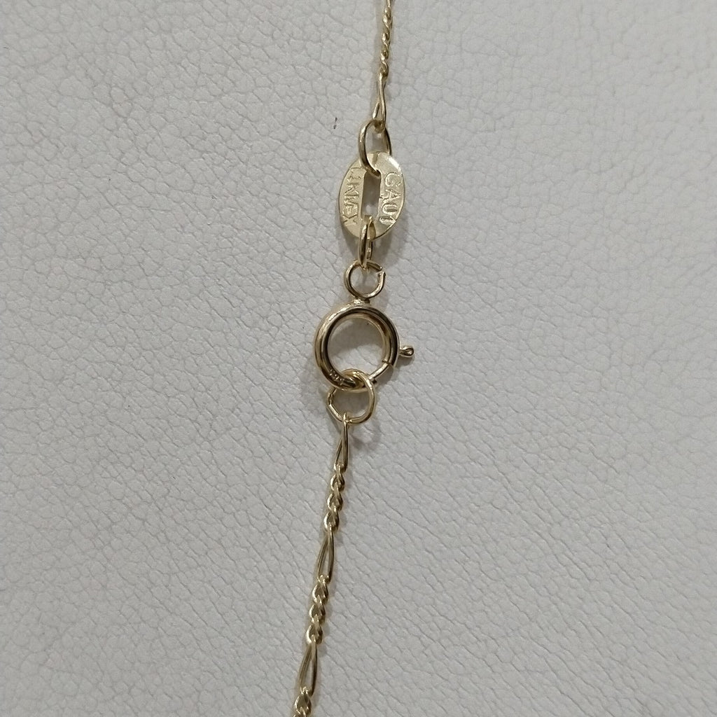 CADENAS TEJIDO 3X1 ORO 14K 55 CM 2.6 GR (NUEVO)