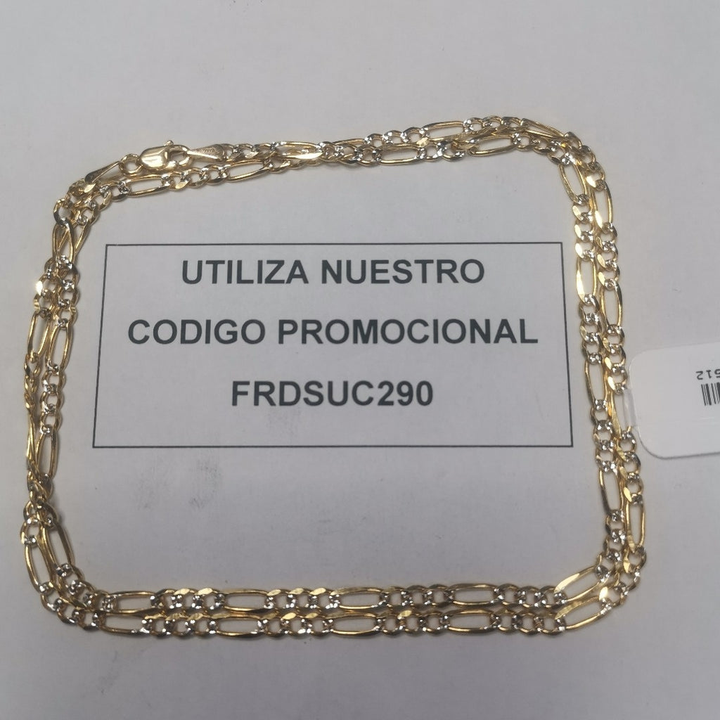 CADENAS 3X1 DIAMANTADA ORO 14K 55 CM 8.6 GR (NUEVO)