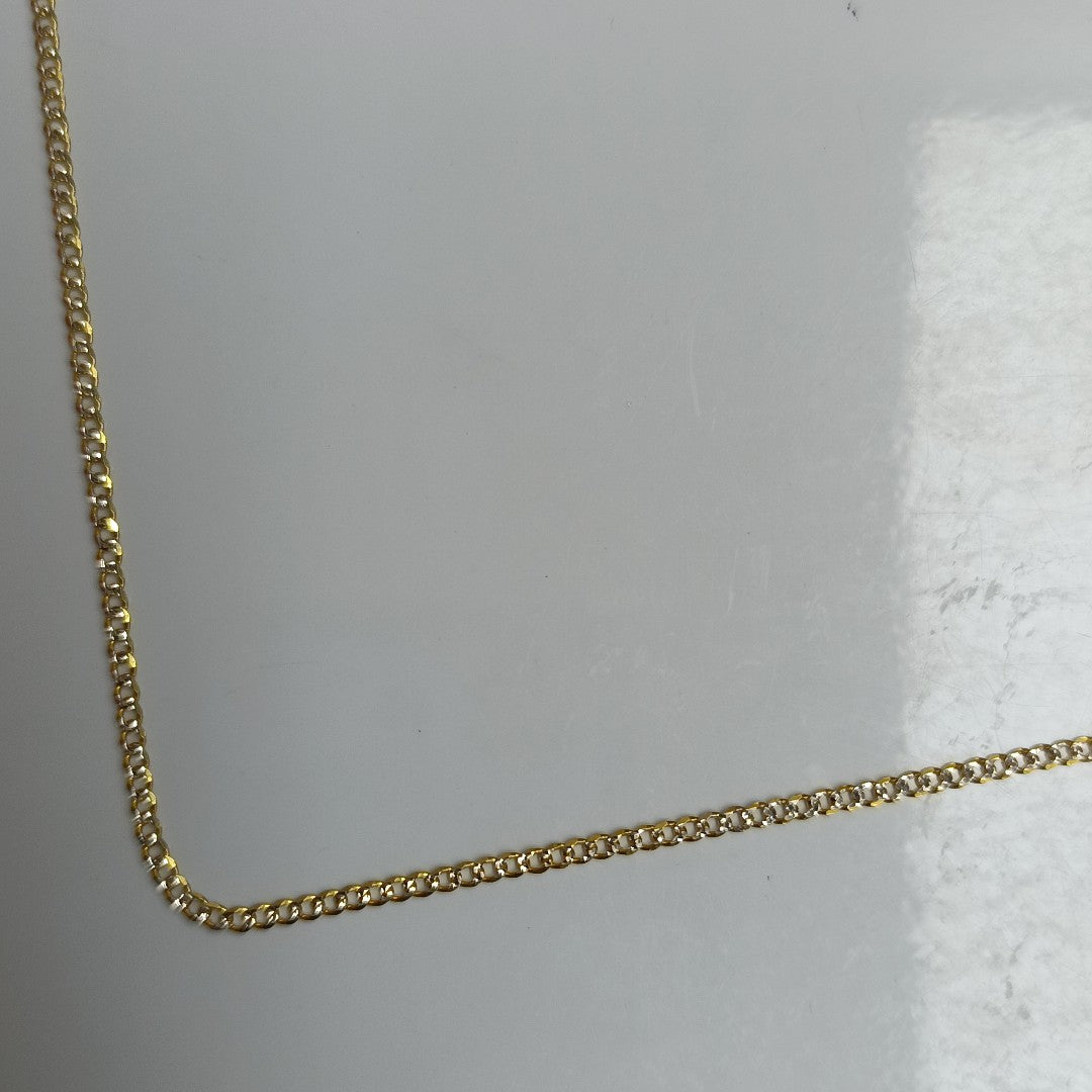 CADENAS BARBADA DIAMANTADA ORO 14K 60 CM 6.1 GR (NUEVO)