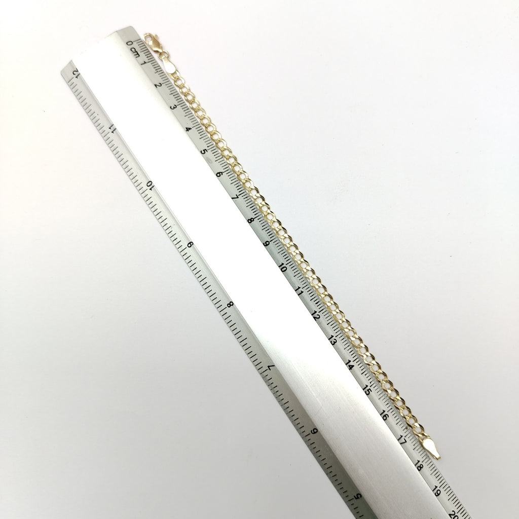 PULSERAS TEJIDO BARBADA ORO 10K 18 CM 3.3 GR (NUEVO)