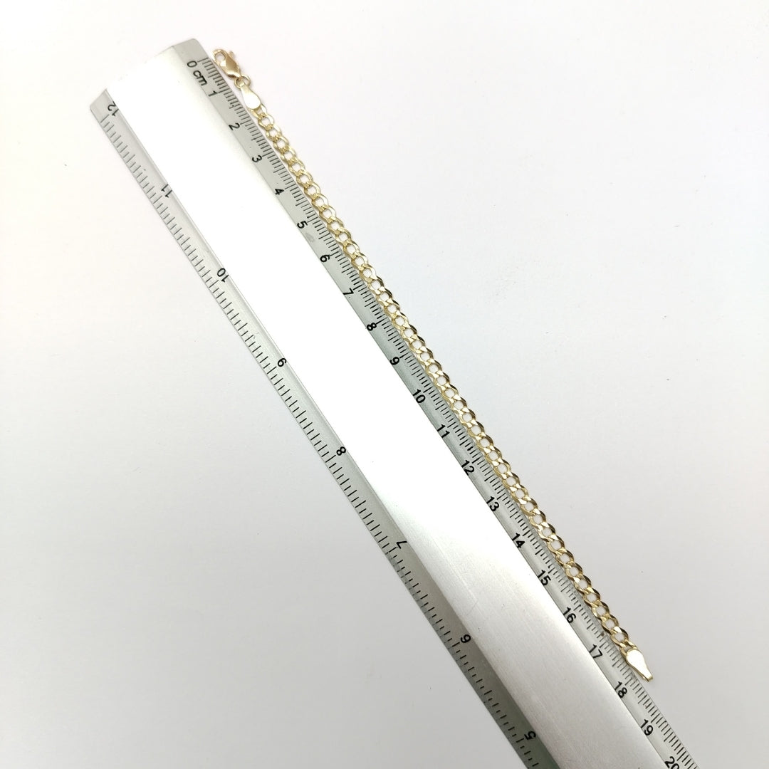 PULSERAS TEJIDO BARBADA ORO 10K 18 CM 3.3 GR (NUEVO)
