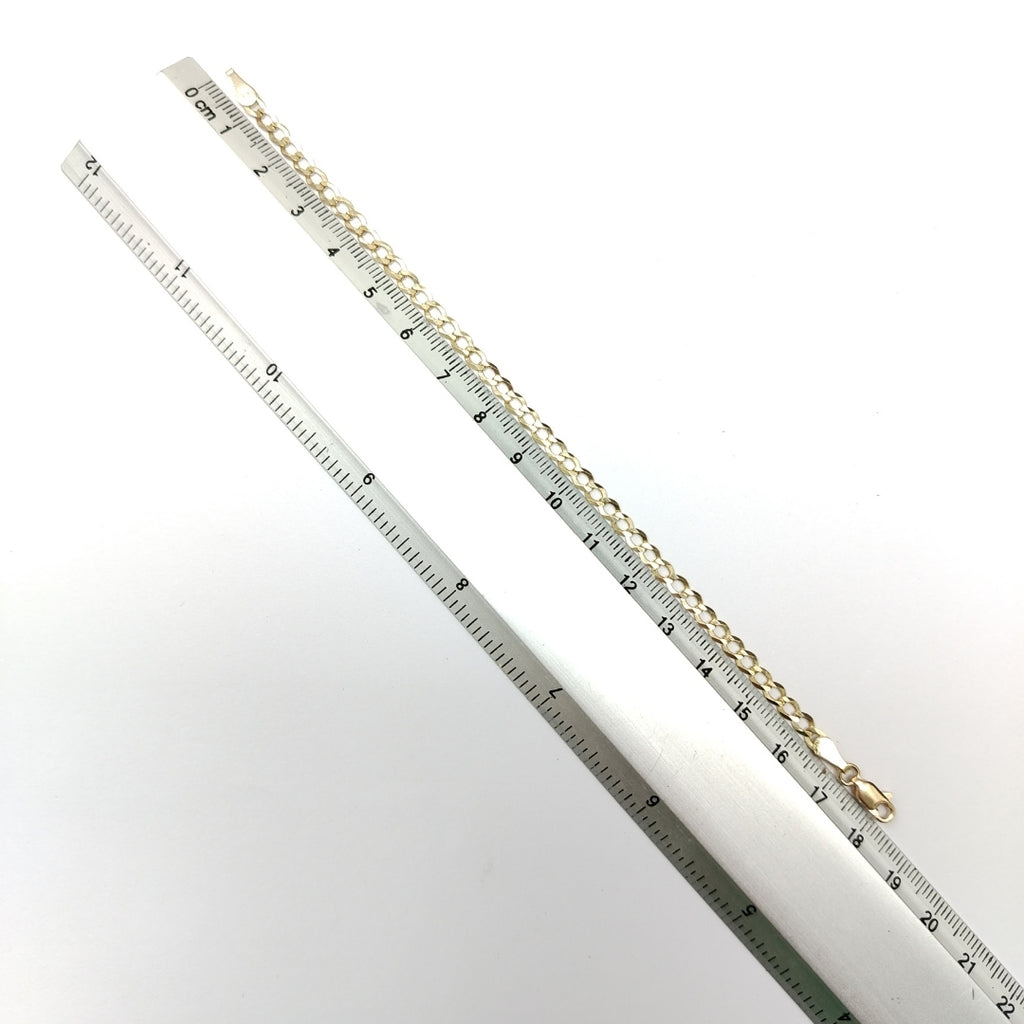 PULSERAS TEJIDO BARBADA ORO 10K 18 CM 3.1 GR (NUEVO)