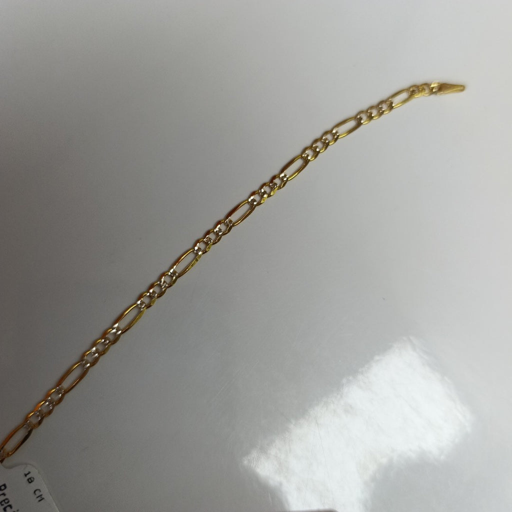PULSERAS 3X1 DIAMANTADA ORO 14K 18 CM 3 GR (NUEVO)