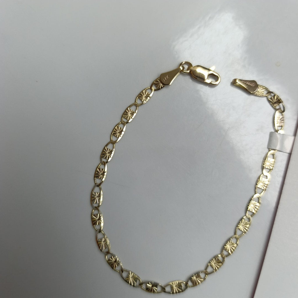 PULSERAS GUCHI ORO 14K 18 CM 2.9 GR (NUEVO)