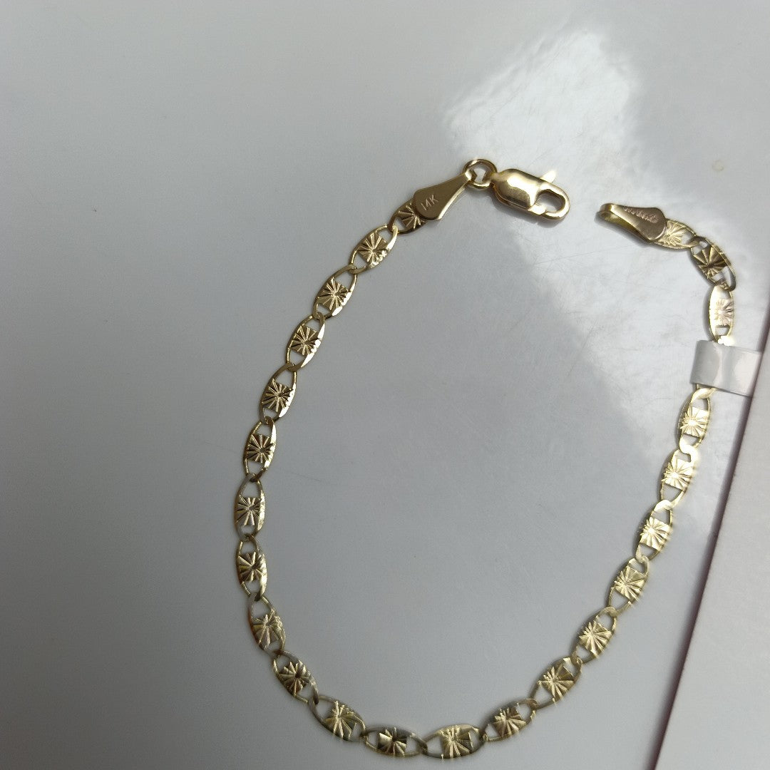 PULSERAS GUCHI ORO 14K 18 CM 2.9 GR (NUEVO)