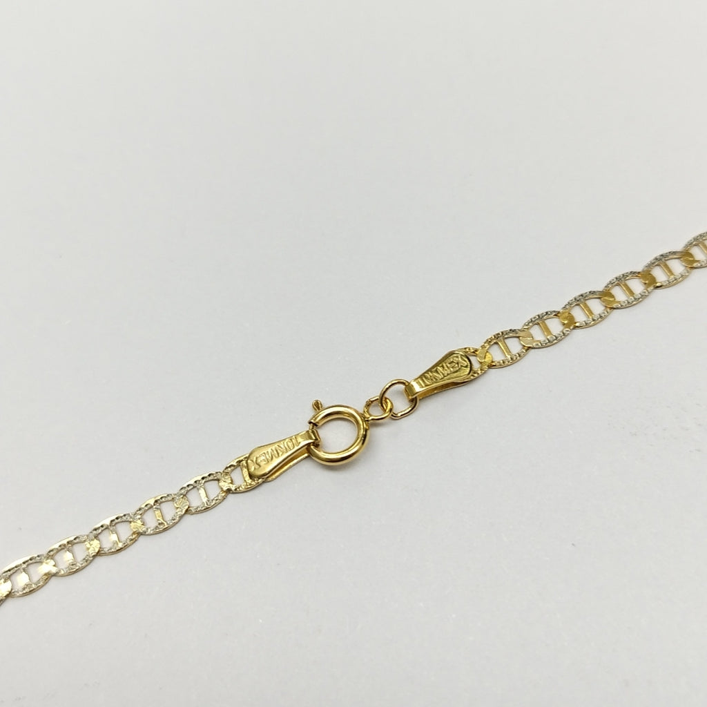 CADENAS TEJIDO GUCHI DIAMANTADO ORO 10K 55 CM 3.8 GR (NUEVO)