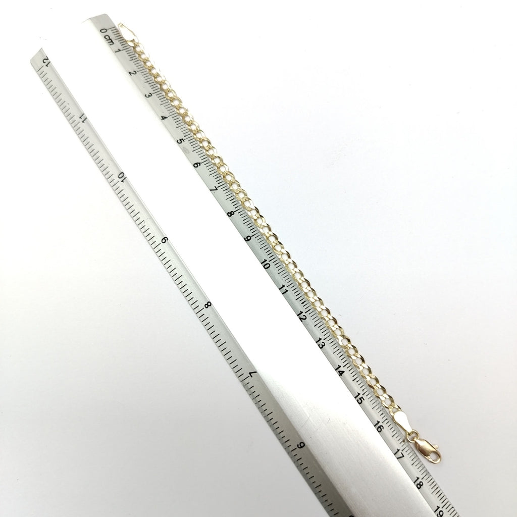 PULSERAS TEJIDO BARBADA ORO 10K 18 CM 3.1 GR (NUEVO)