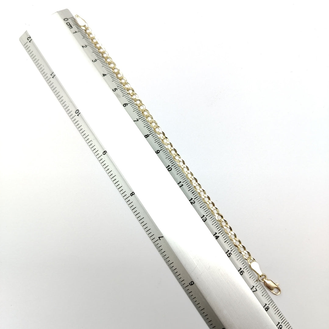 PULSERAS TEJIDO BARBADA ORO 10K 18 CM 3.1 GR (NUEVO)