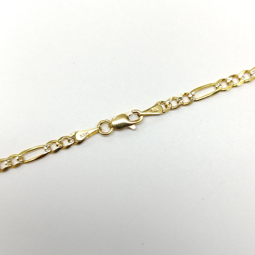 CADENAS 3X1 DIAMANTADA ORO 14K 55 CM 8.6 GR (NUEVO)