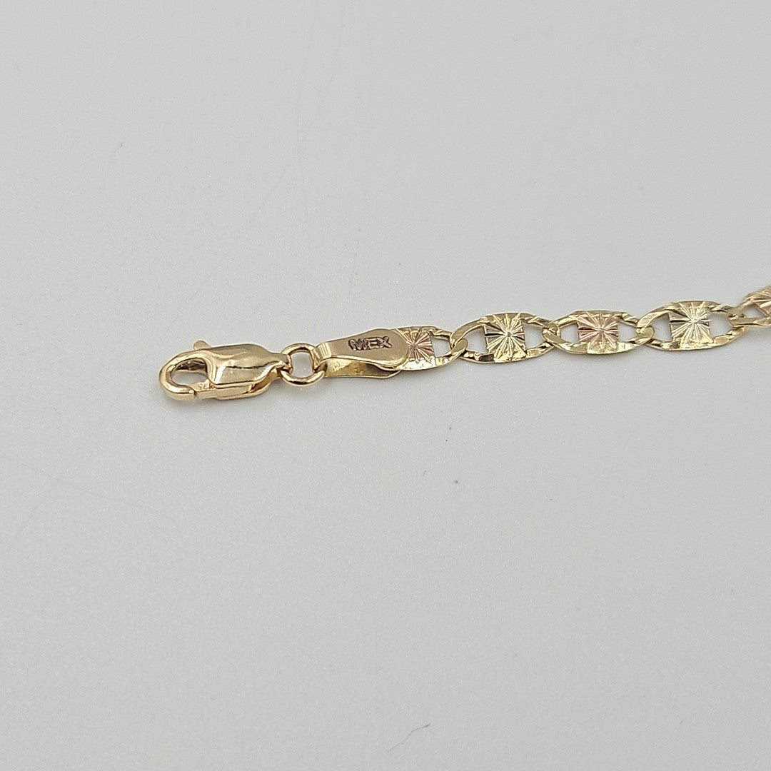 PULSERA TEJIDO GUCHI ORO 14K 18 CM 4.1 GR (NUEVO)