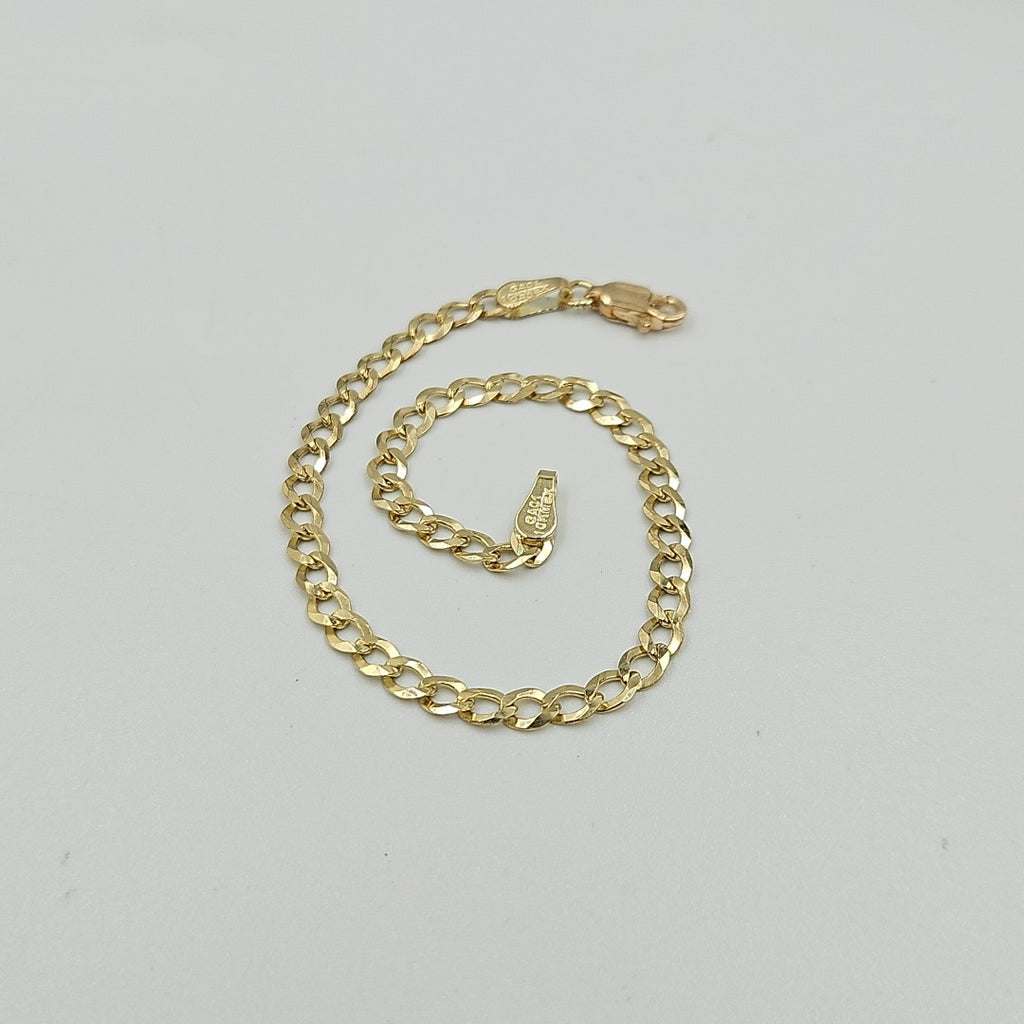 PULSERAS TEJIDO BARBADA ORO 10K 18 CM 3.3 GR (NUEVO)