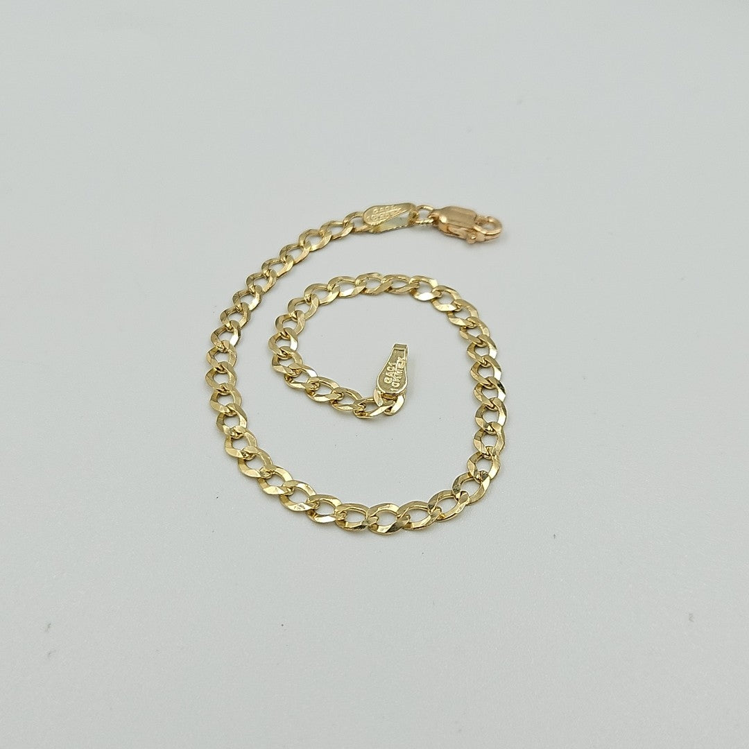 PULSERAS TEJIDO BARBADA ORO 10K 18 CM 3.3 GR (NUEVO)