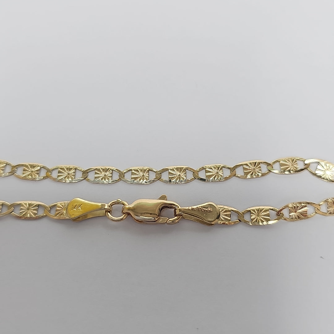 PULSERAS GUCHI ORO 14K 18 CM 2.9 GR (NUEVO)