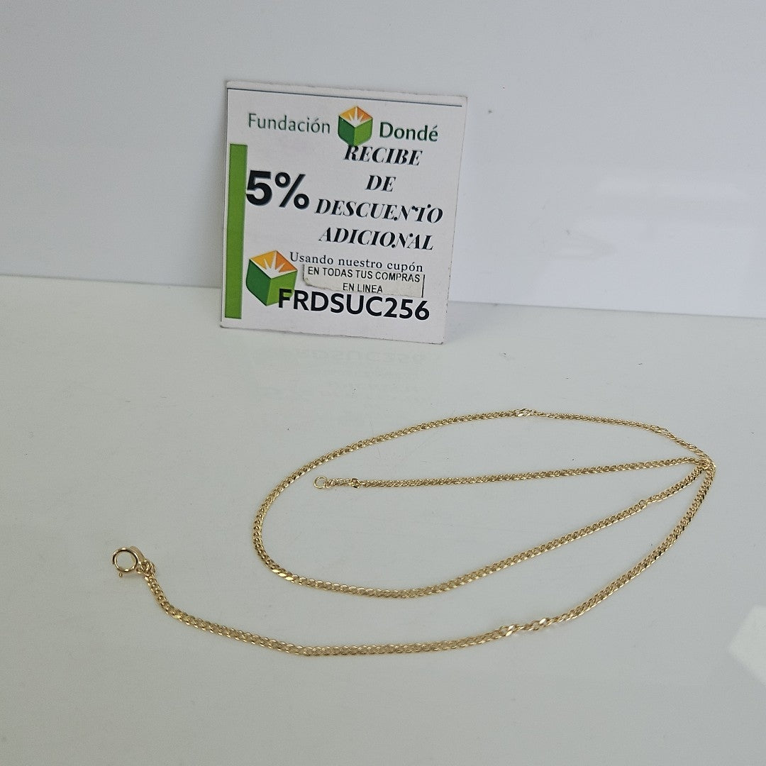 CADENAS TEJIDO BARBADA ORO 10K 50 CM 3.5 GR (NUEVO)