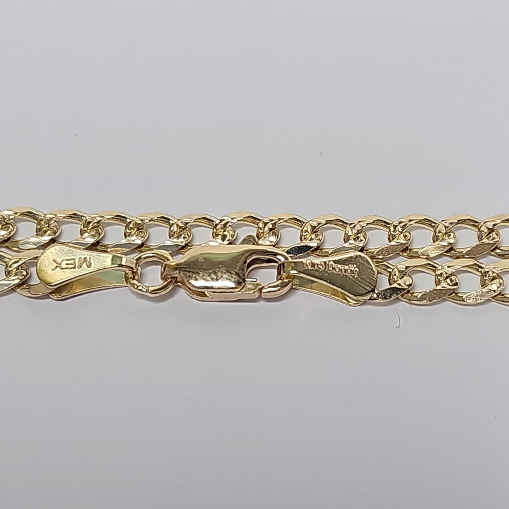 PULSERAS BARBADA ORO 14K 18 CM 4.5 GR (NUEVO)