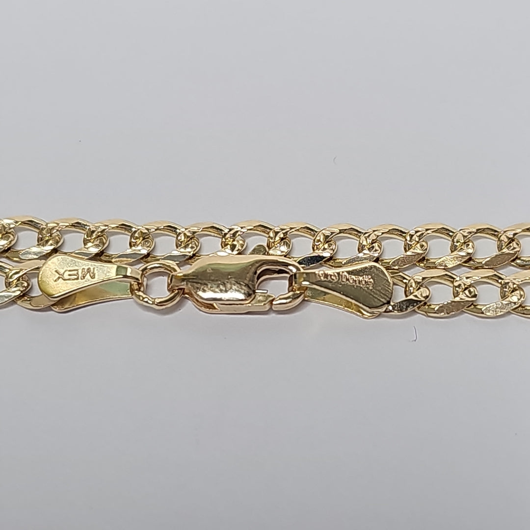 PULSERAS BARBADA ORO 14K 18 CM 4.5 GR (NUEVO)