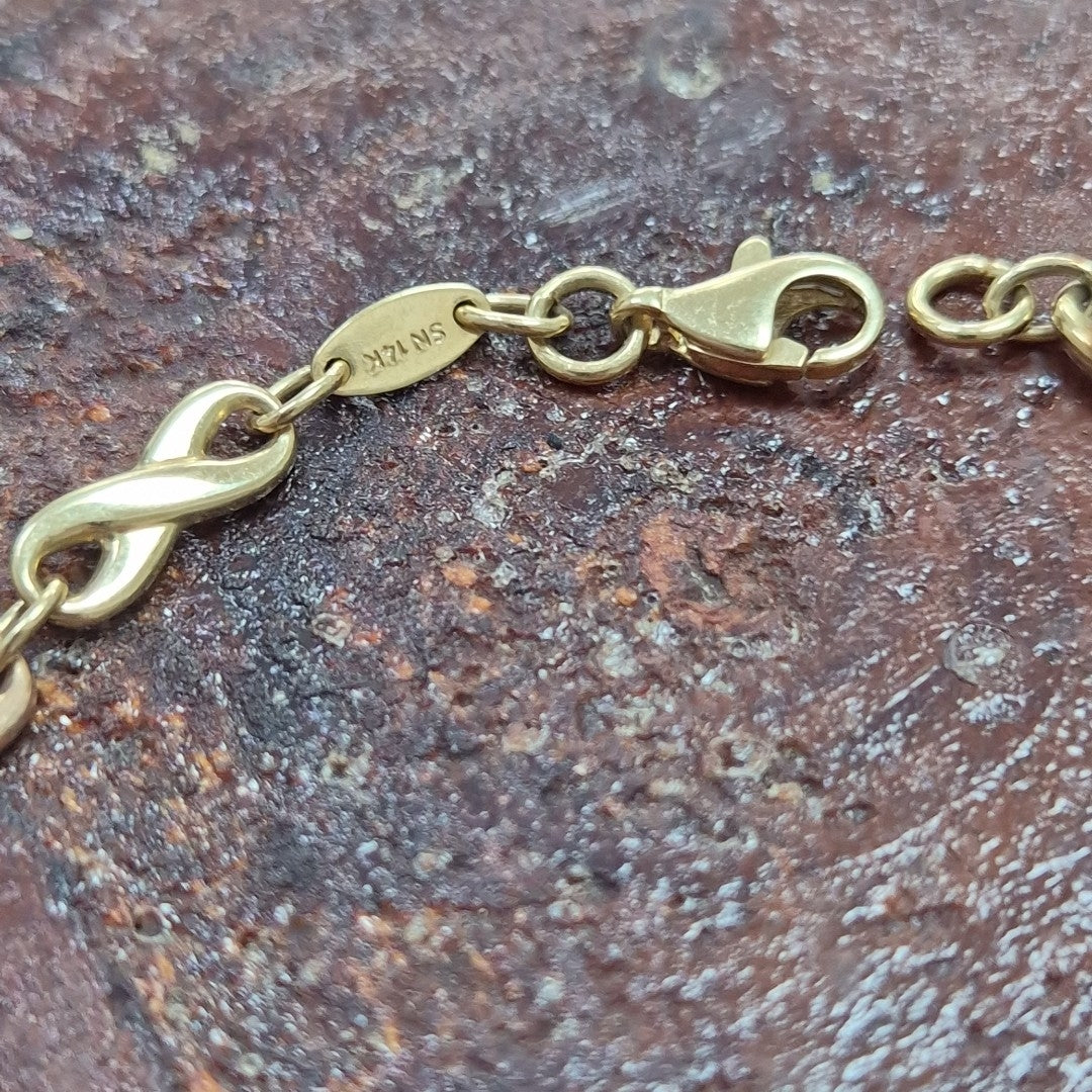 PULSERA ORO COMBINADO 14 K 3,10 GRMS (SEMINUEVO)