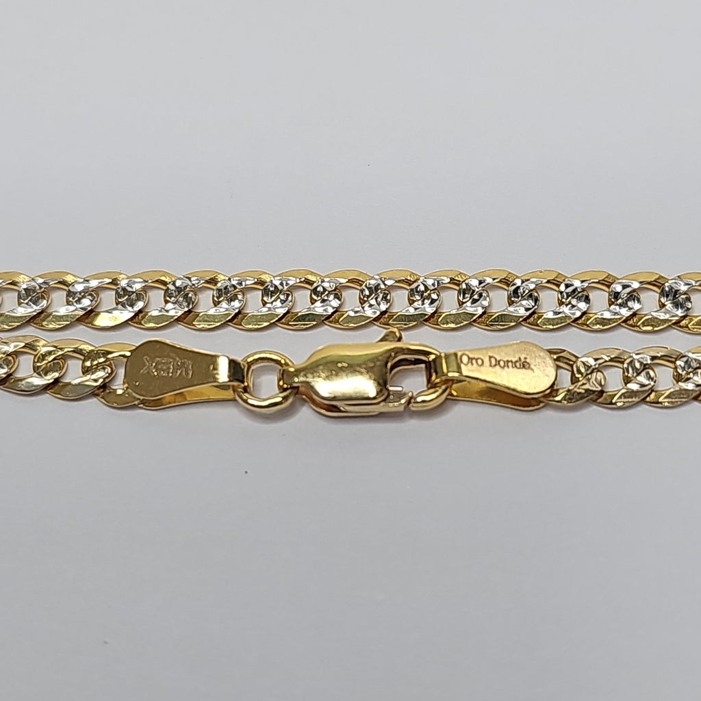 PULSERAS TEJIDO BARBADA ORO 14K 18 CM 4.5 GR (NUEVO)