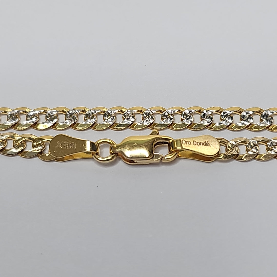 PULSERAS TEJIDO BARBADA ORO 14K 18 CM 4.5 GR (NUEVO)