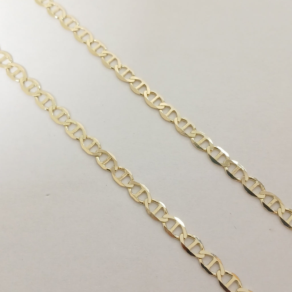 CADENAS TEJIDO MARINERA ORO 14K 55 CM 8 GR (NUEVO)