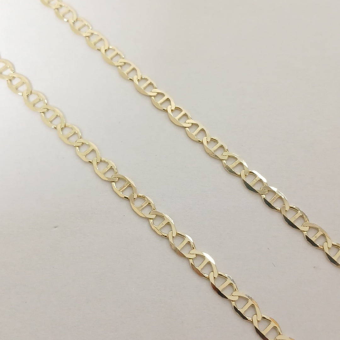 CADENAS TEJIDO MARINERA ORO 14K 55 CM 8 GR (NUEVO)