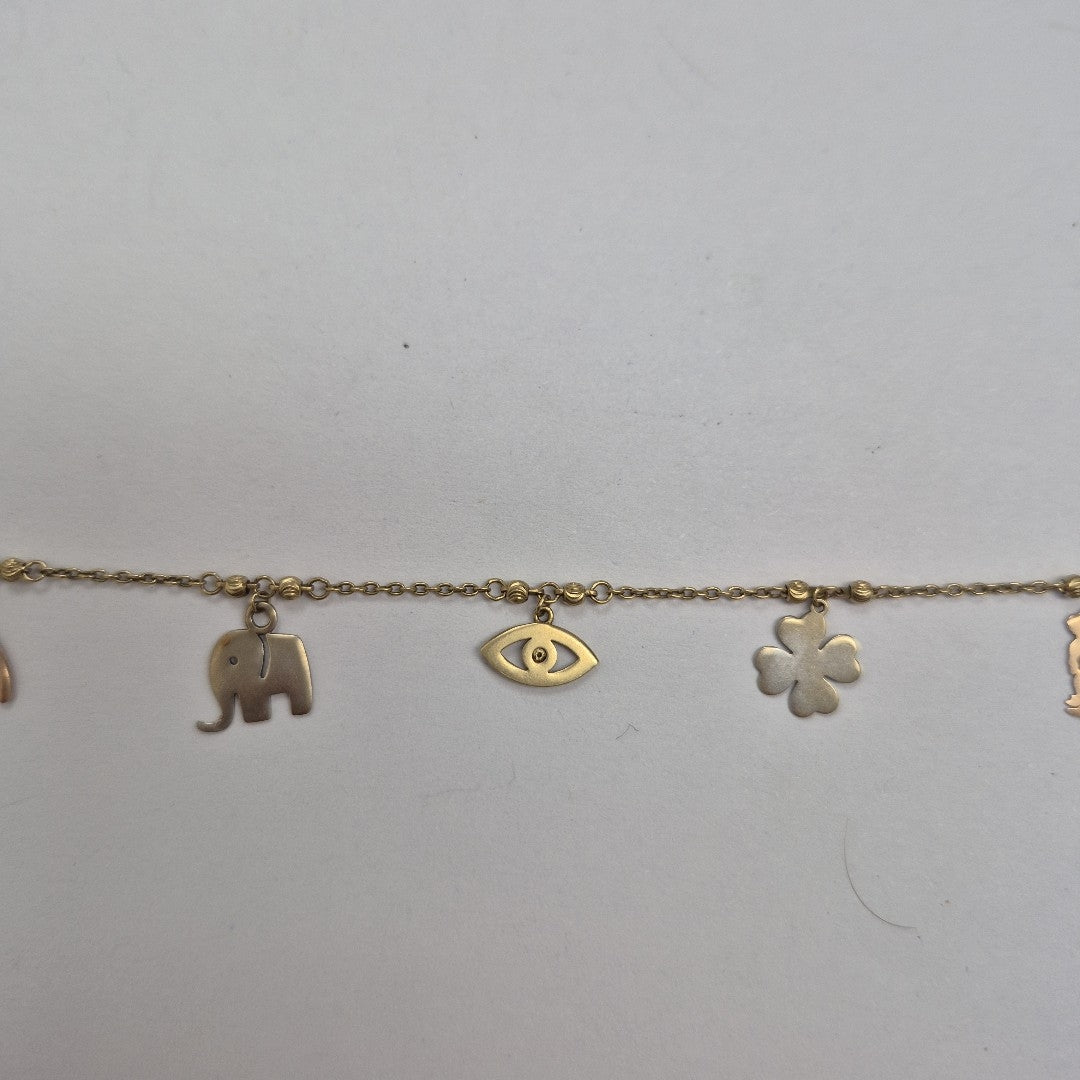 PULSERA ORO COMBINADO 14 K 2.6 GRMS (SEMINUEVO)
