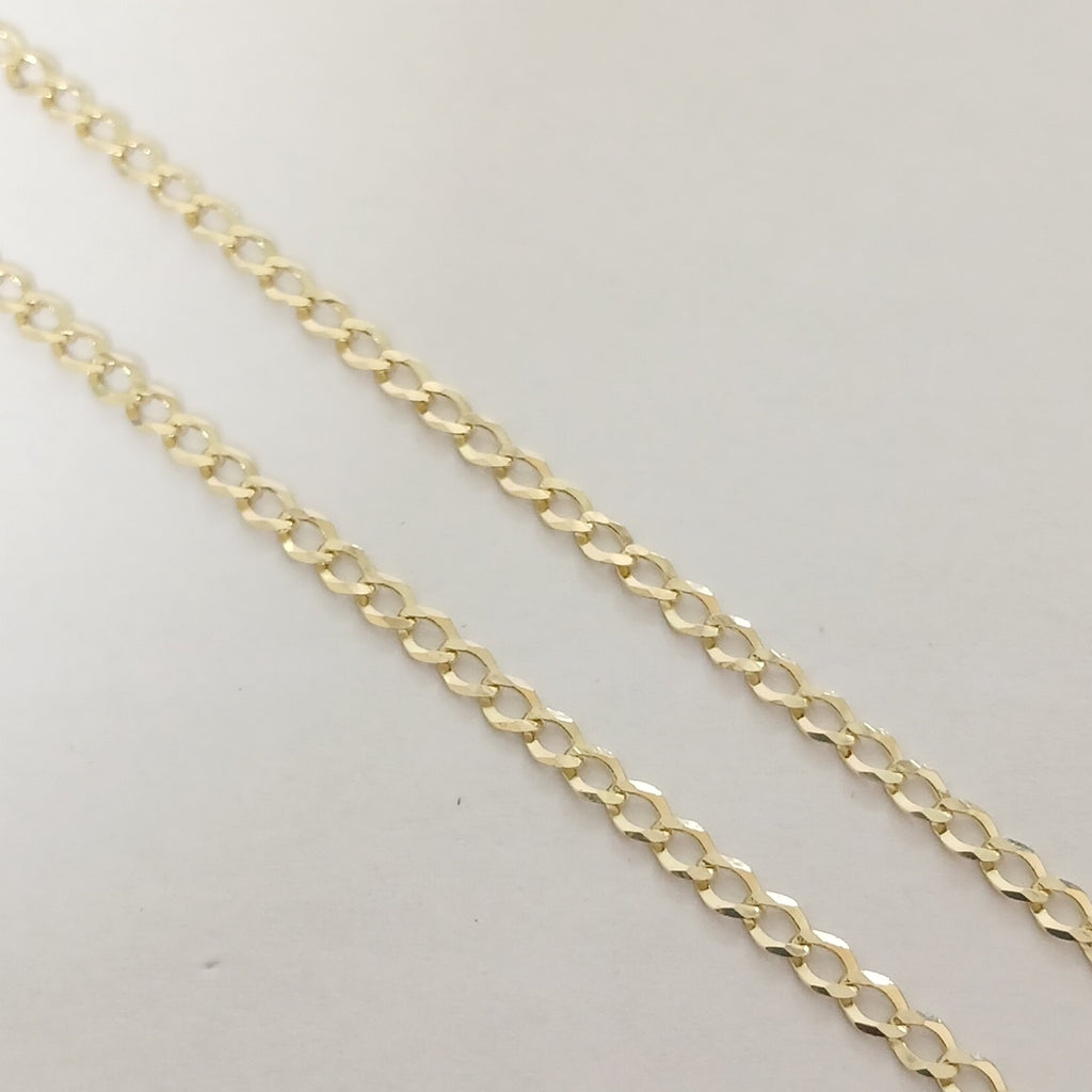 CADENAS TEJIDO BARBADA ORO 14K 60 CM 5.4 GR (NUEVO)
