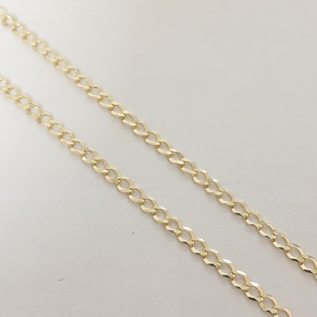 CADENAS TEJIDO BARBADA ORO 14K 60 CM 5.4 GR (NUEVO)