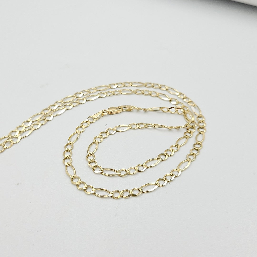 CADENAS TEJIDO 3X1 ORO 10K 55 CM 6.8 GR (NUEVO)