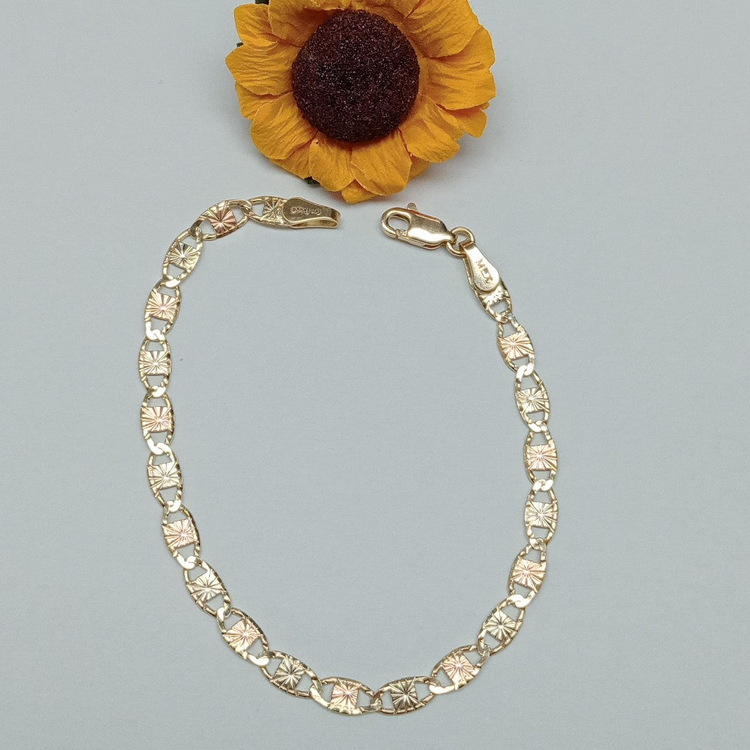 PULSERA TEJIDO GUCHI ORO 14K 18 CM 4.1 GR (NUEVO)