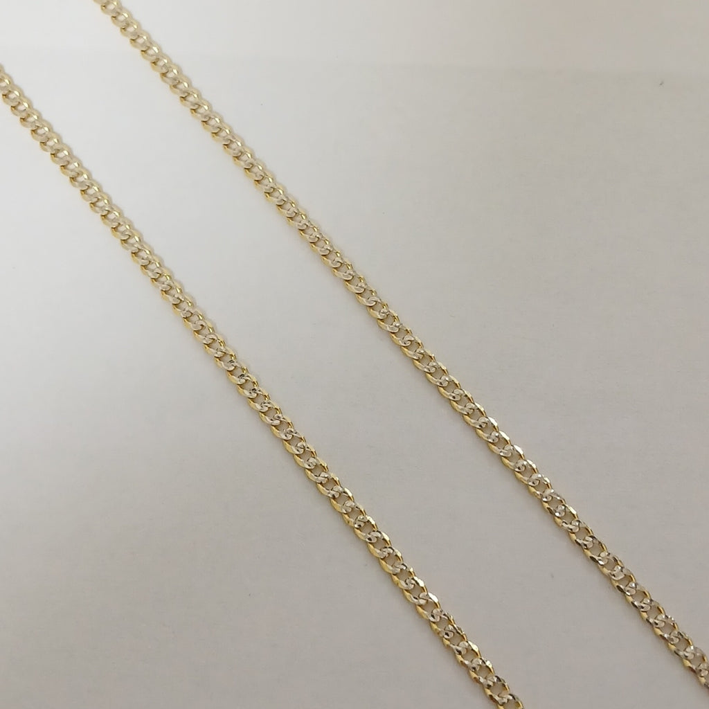 CADENAS BARBADA DIAMANTADA ORO 14K 60 CM 6.1 GR (NUEVO)