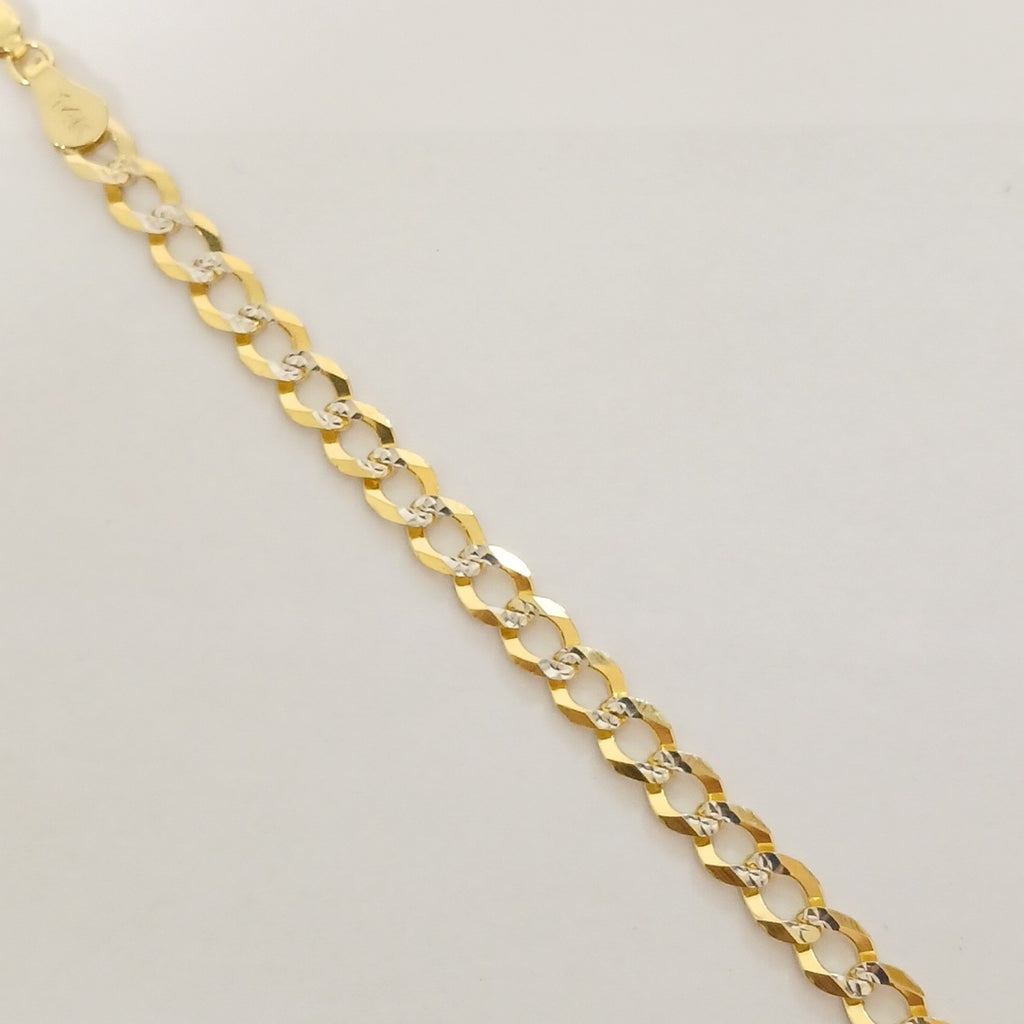 PULSERAS TEJIDO BARBADA DIAMANTADA ORO 14K 16 CM 5.7 GR (NUEVO)