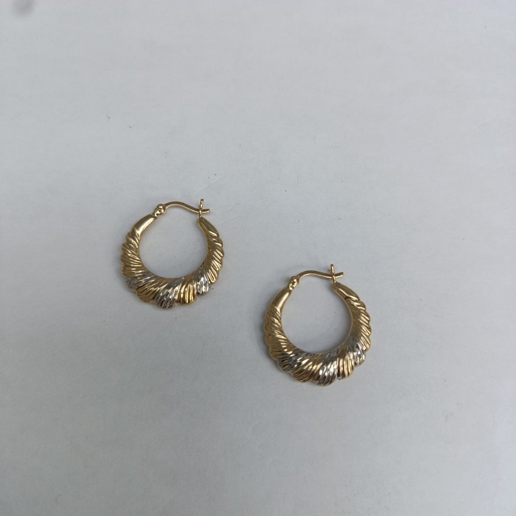 ARETES PAR ORO,ORO COMBINADO 14 K 2,60 GRMS (SEMINUEVO)