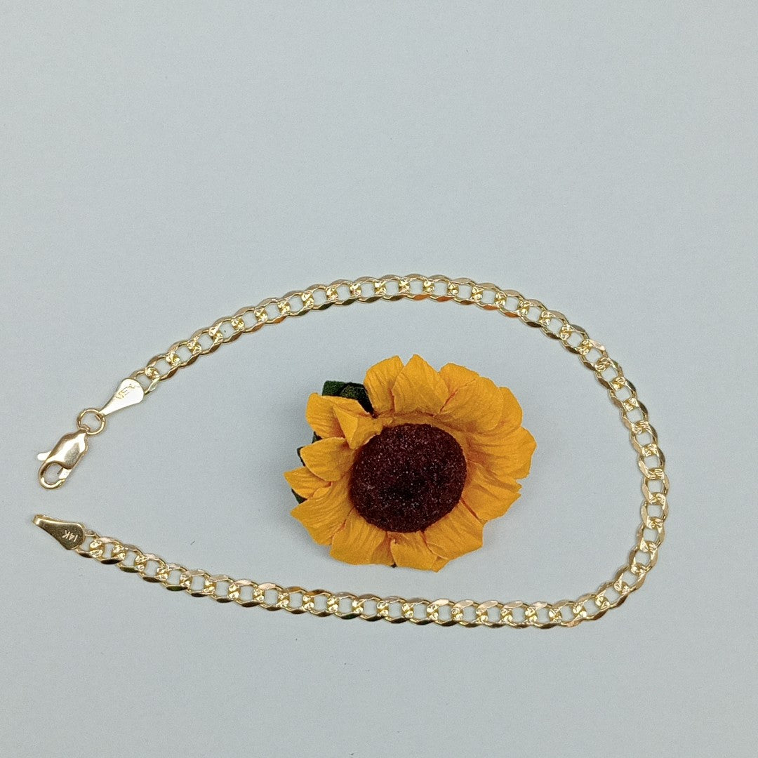 PULSERAS BARBADA ORO 14K 21 CM 5.3 GR (NUEVO)