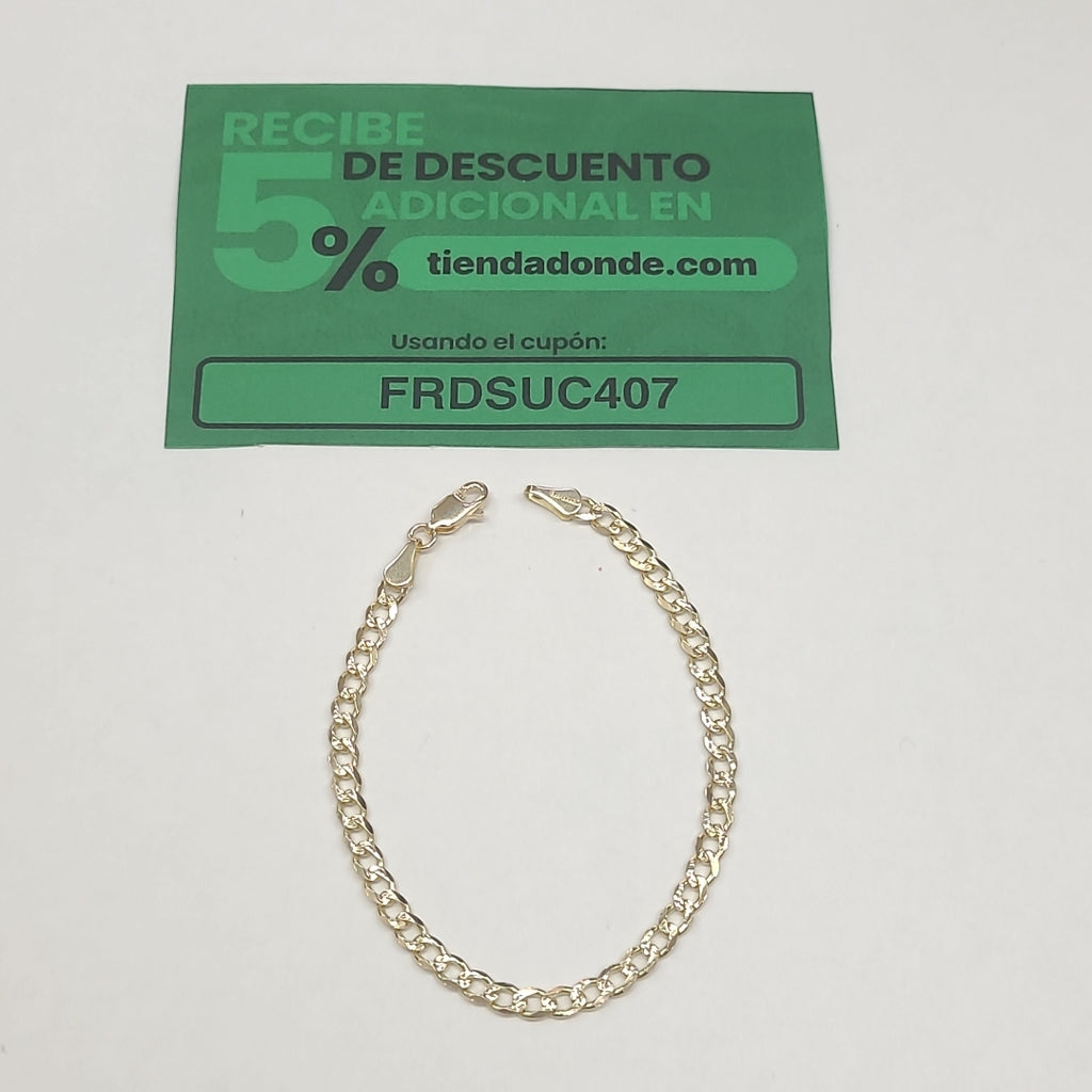 PULSERAS BARBADA ORO 14K 18 CM 4.6 GR (NUEVO)