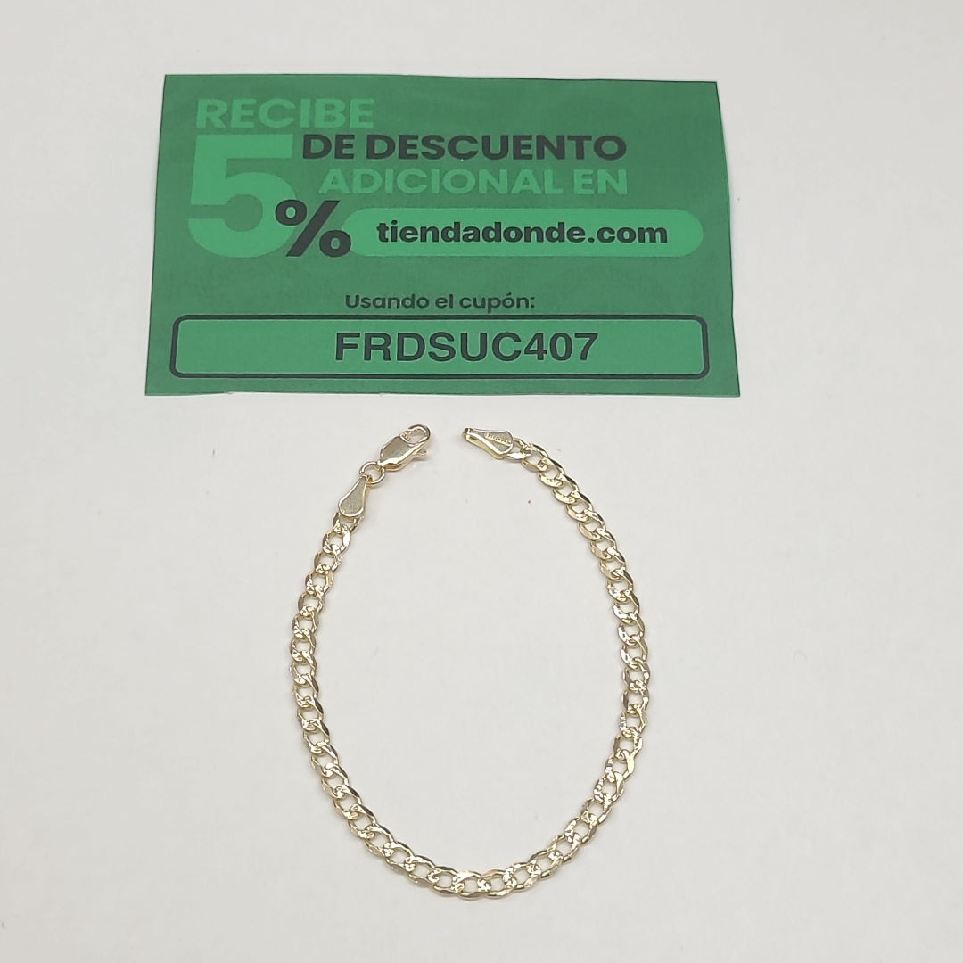 PULSERAS BARBADA ORO 14K 18 CM 4.6 GR (NUEVO)