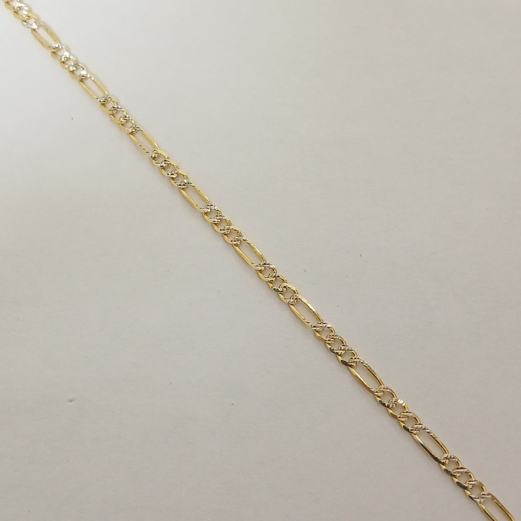 PULSERAS TEJIDO 3X1 DIAMANTADO ORO 10K 18 CM 1.7 GR (NUEVO)