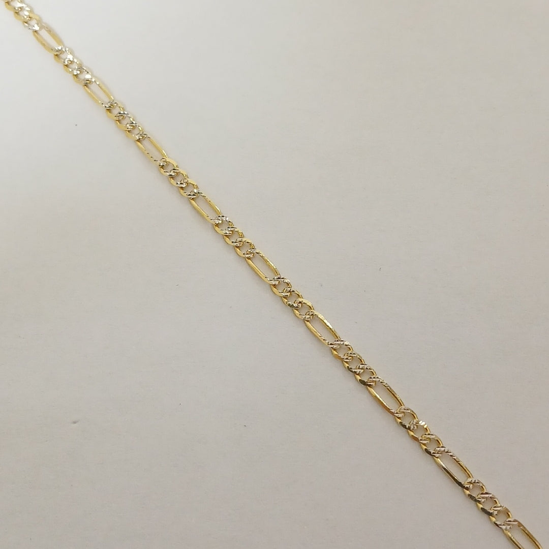 PULSERAS TEJIDO 3X1 DIAMANTADO ORO 10K 18 CM 1.7 GR (NUEVO)